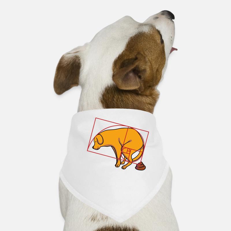 Mèmes de chiens du nombre d’or de Fibonacci Bandana pour chien