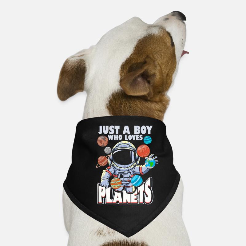 Just A Boy Who Loves Planets Solar System Dog Bandana