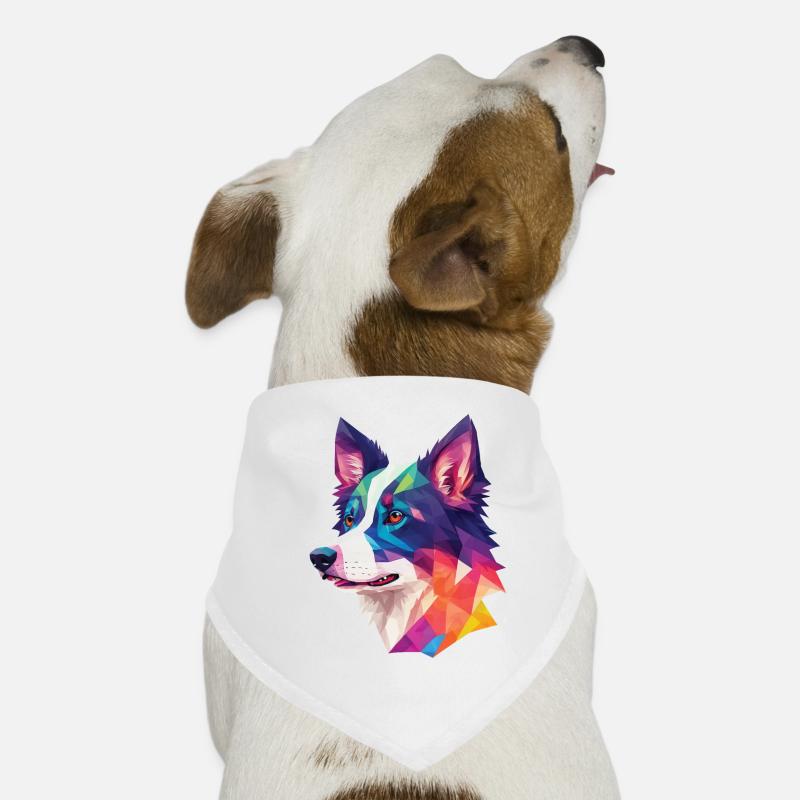 Border Collie Polygonen Hunde Kunst Collie Hund Hunde-Bandana