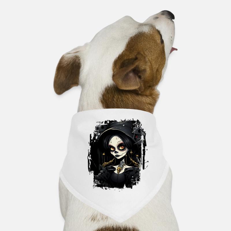 Süßes Gothic-Mädchen Hunde-Bandana