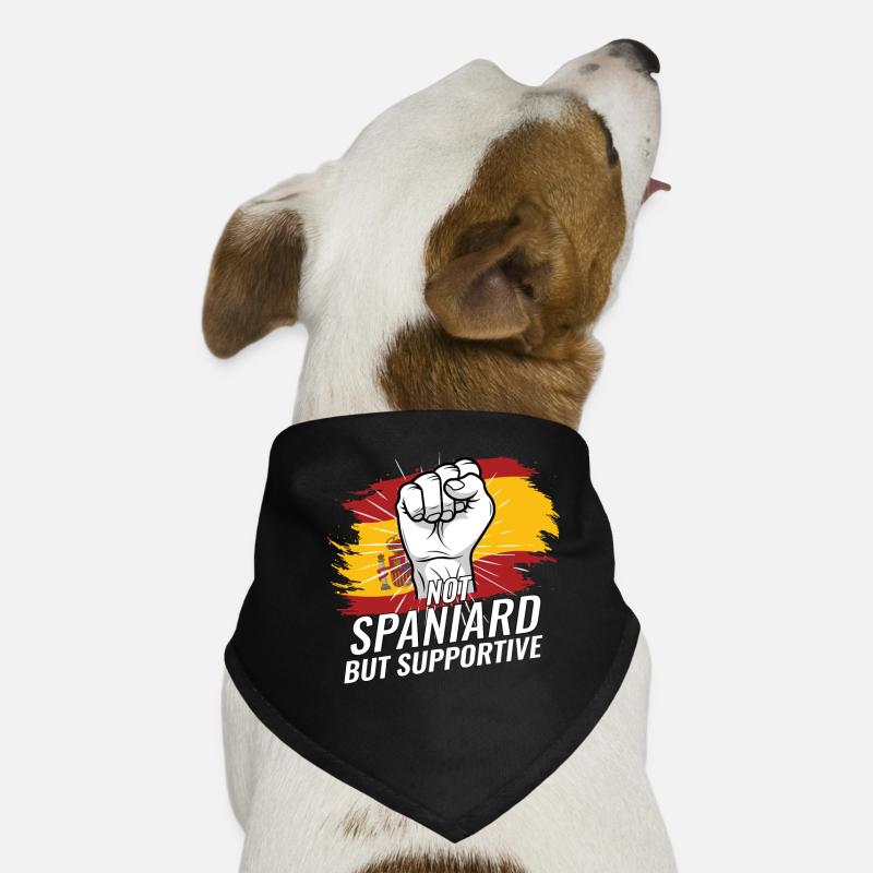 Not Spaniard But Supportive Spain Flag Country Dog Bandana