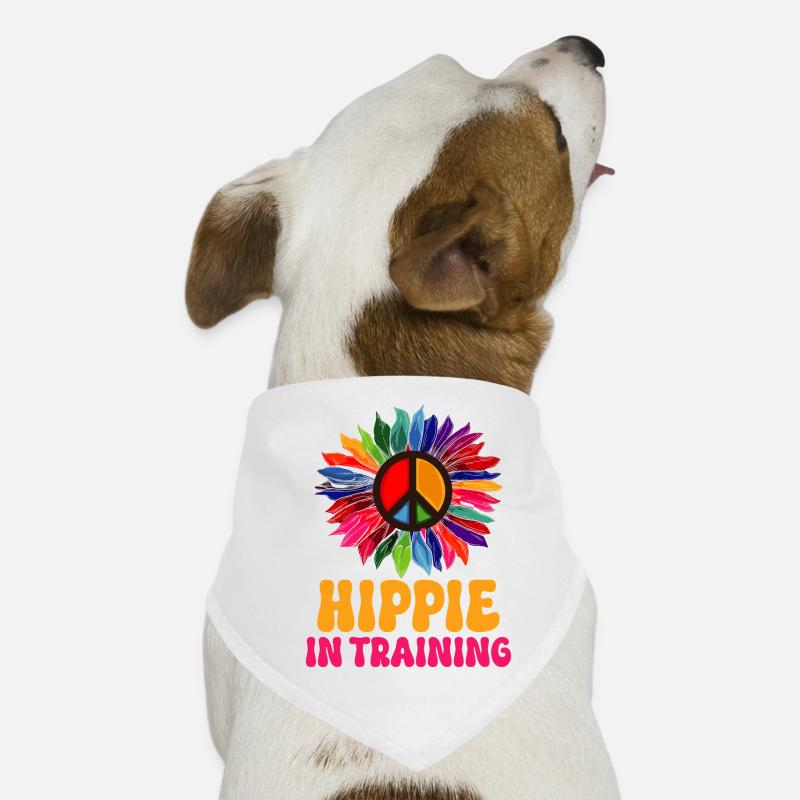 Lustiger Hippie Frieden Groovy Hunde-Bandana