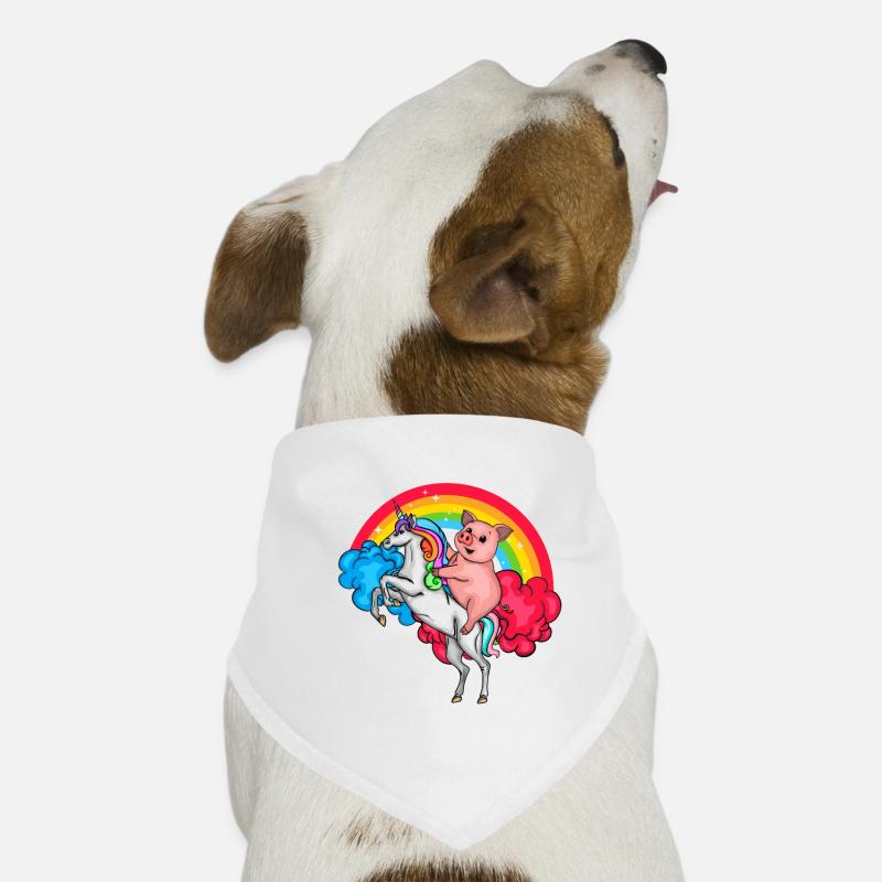 Einhorn Geschenk Mädchen Regenbogen Schwein Hunde-Bandana