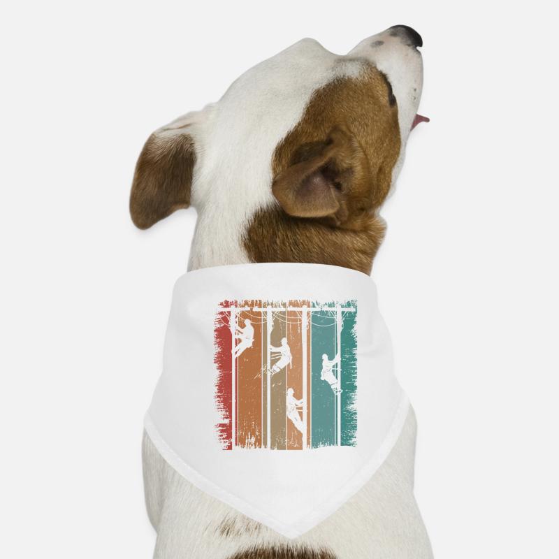 Retro Line Installer Gift Men Bandana pour chien