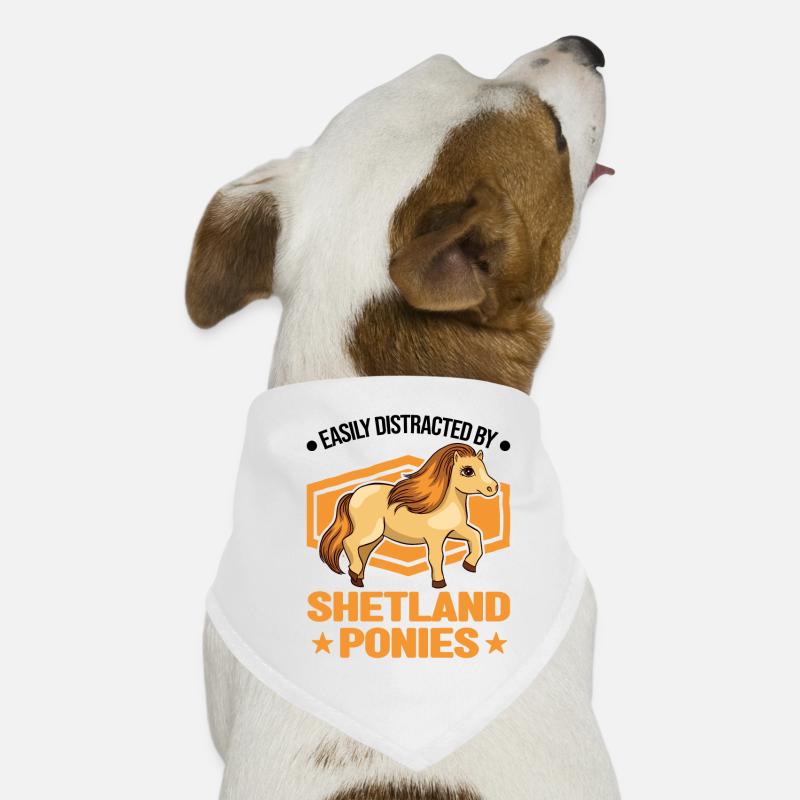Facilement distrait par les poneys Shetland Shetty Bandana pour chien