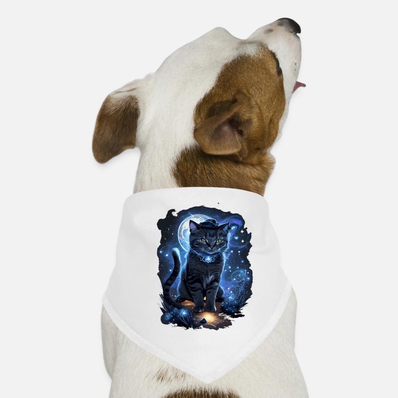 Chat Magique Occulte Noir Sorcier Chat Bandana pour chien