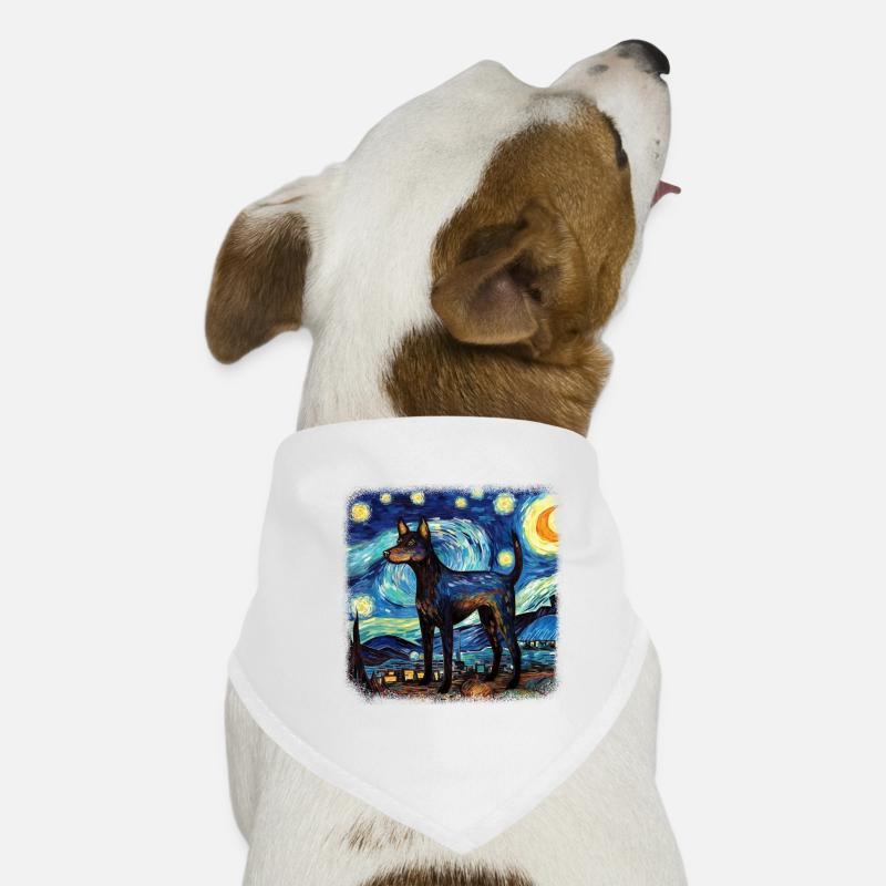 Nuit étoilée australienne Kelpie Van Gogh Bandana pour chien
