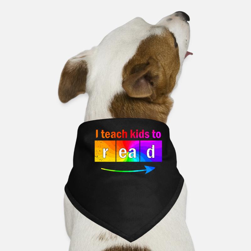 I Teach Kids To Read Science Teachers Reading Dog Bandana