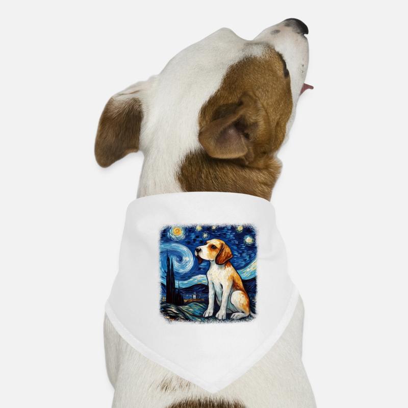 Beagle Van gogh starry night Hunde-Bandana