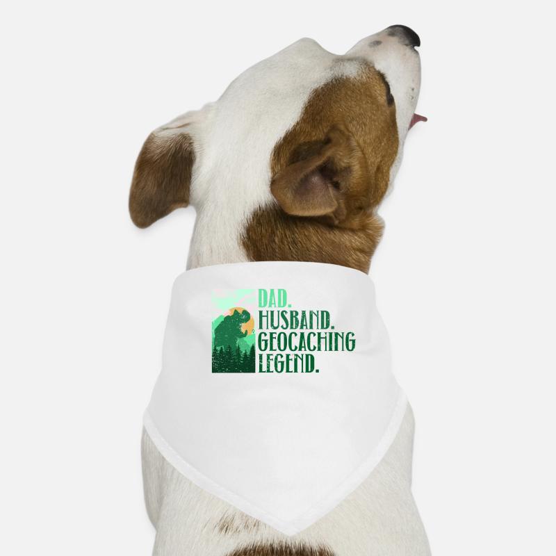 Vater. Ehemann. Geocaching-Legende. - Geocaching - Hunde-Bandana - Weiß