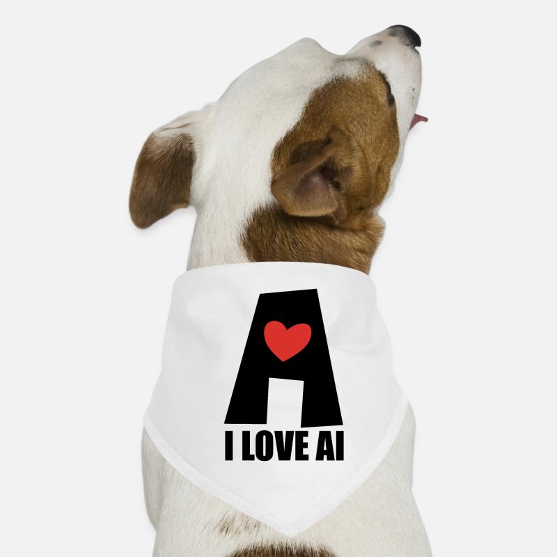 Artificial Intelligence - I love AI - Digital Hunde-Bandana