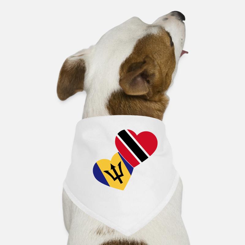 Drapeau de Trinité-et-Tobago - Bandana pour chien - blanc