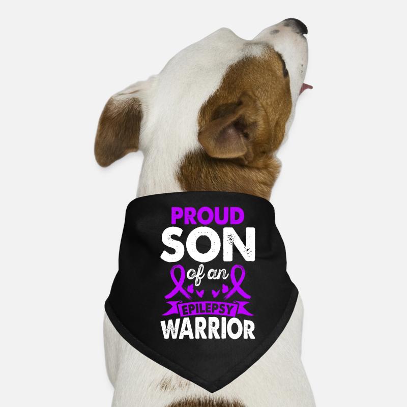 Fils de l’épilepsie Guerrier Mois de la conscience Bandana pour chien