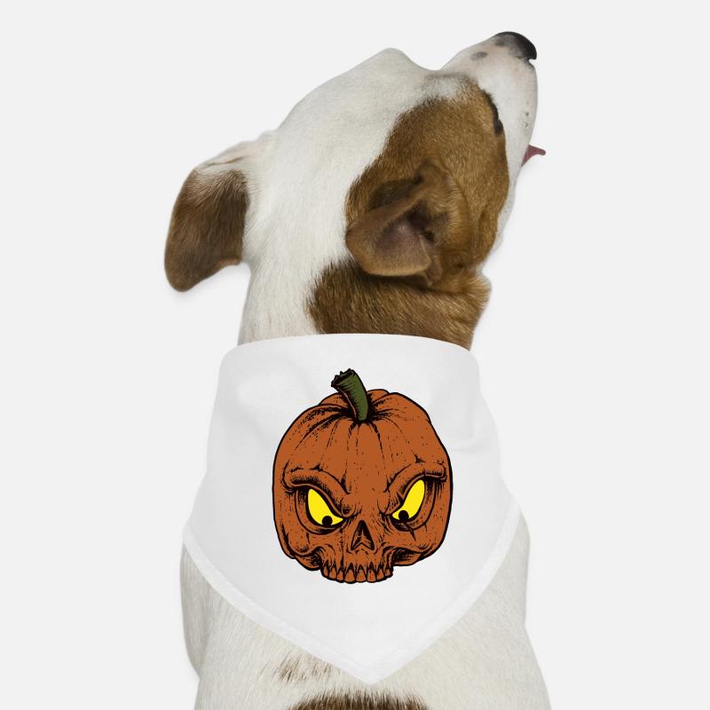 Spooky Halloween with Jack-O'-Lantern Style Dog Bandana