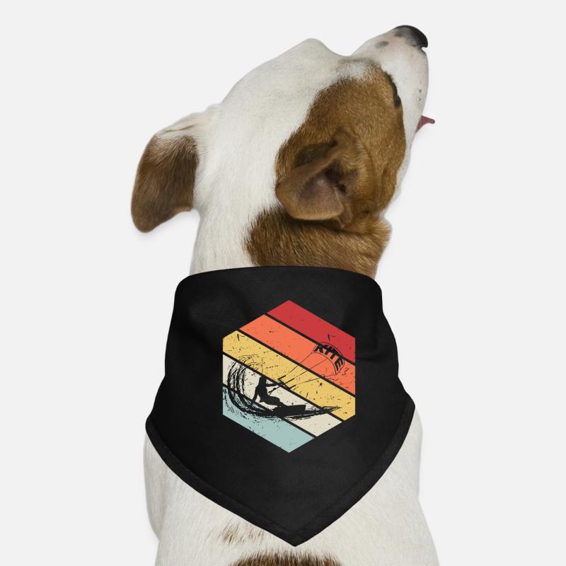 Vintage kitesurfers Dog Bandana