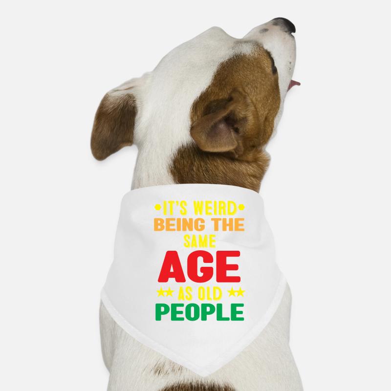 Humorous Age Comparison Graphic T-Shirt Dog Bandana