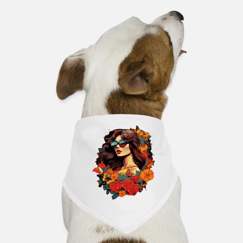 L’élégance florale avec des papillons Bandana pour chien