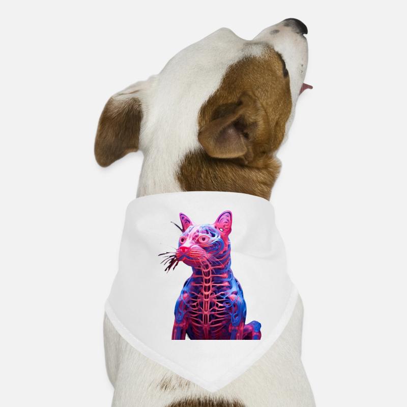 Sculpture De Chat Anatomie Lumineuse Bandana pour chien