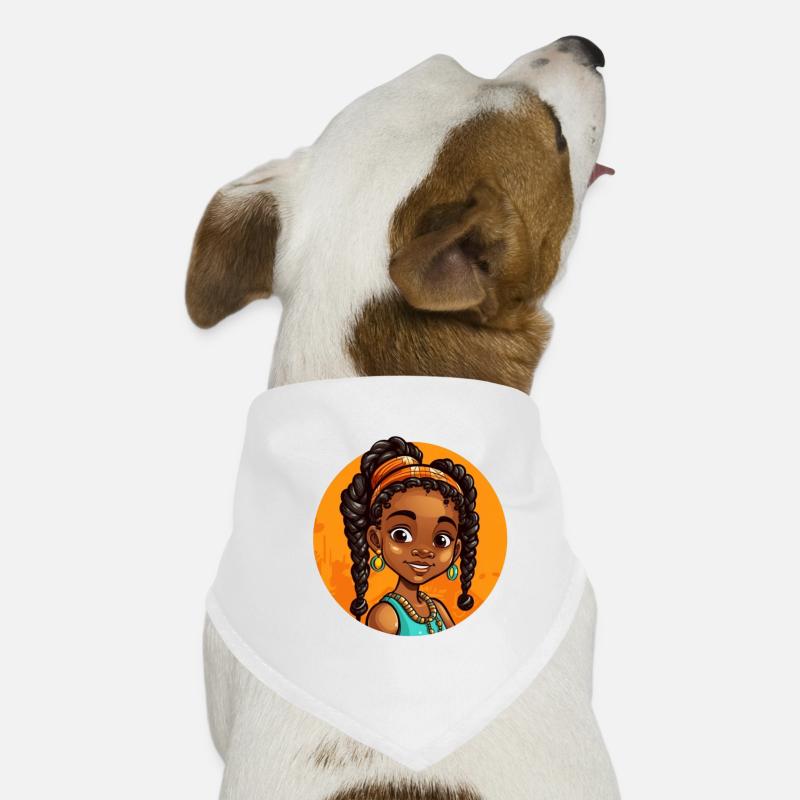 Elegant Afro-Heldinische Illustration Hunde-Bandana