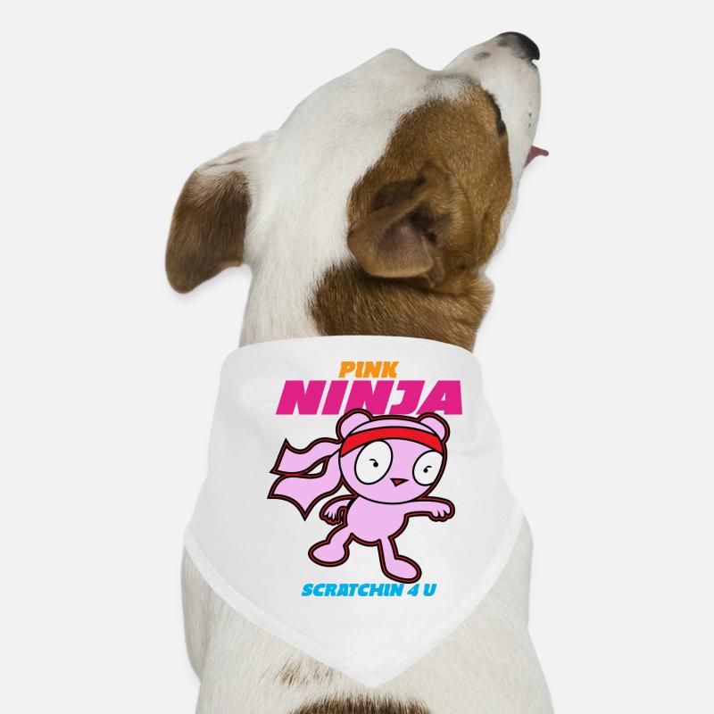 Pinkninja4U - Hunde-Bandana - Weiß
