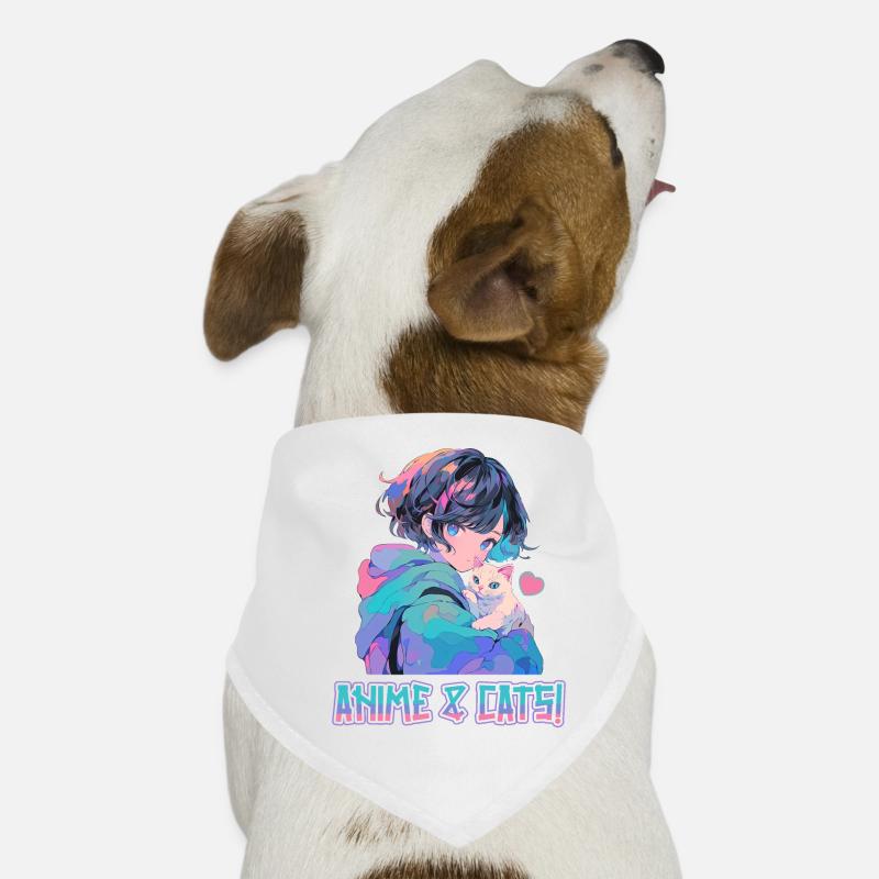 Anime and Cats Kawaii Mädchen Anime Hunde-Bandana