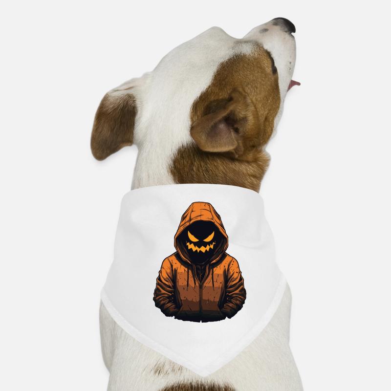 Jack O’Lantern cool et effrayant avec sweat à capuche rouge Bandana pour chien