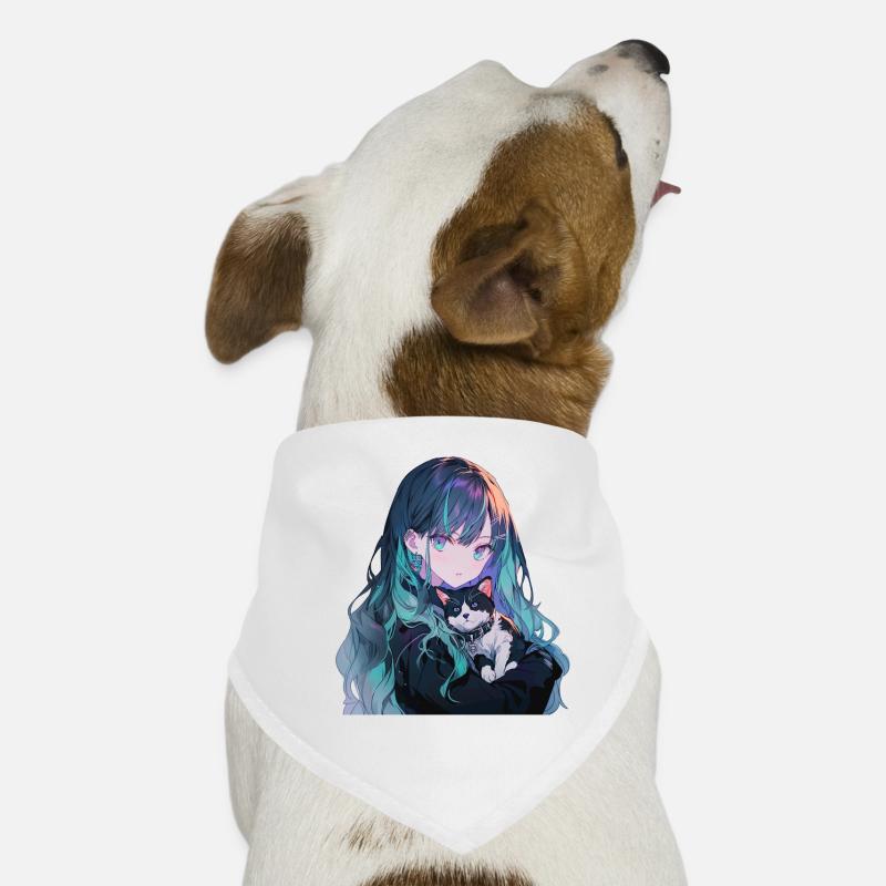Anime and Cats Kawaii Mädchen Anime Hunde-Bandana