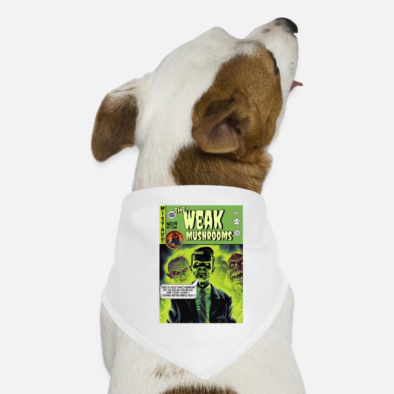 Retro Horror Comic - The Weak Mushrooms Dog Bandana