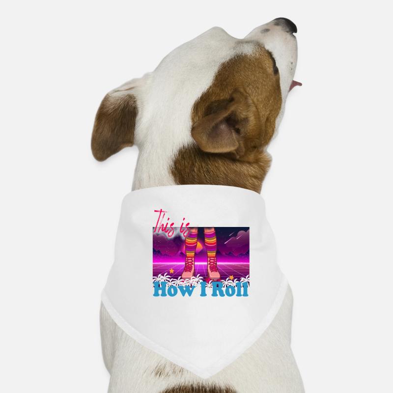 Inline Skater - Hunde-Bandana - Weiß