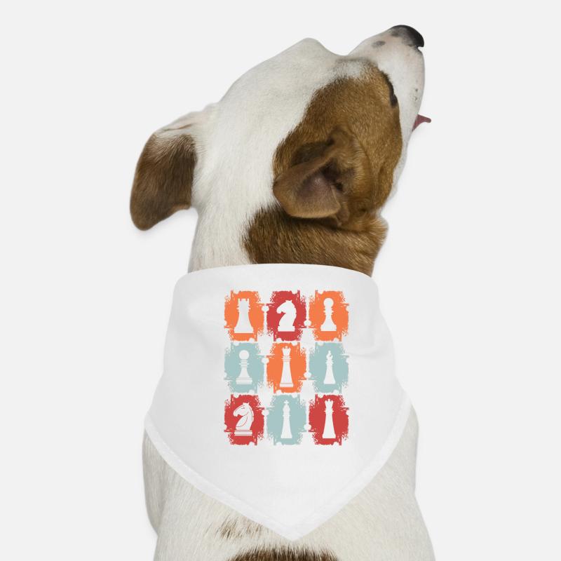 Chess Pieces Retro Dog Bandana