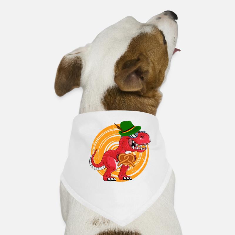 Oktobasaurus Rex Dinosaure Bretzel Bandana pour chien