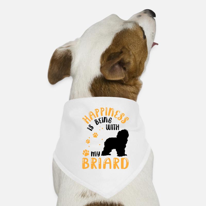 Briard makes me happy Berger de Brie Dog Bandana