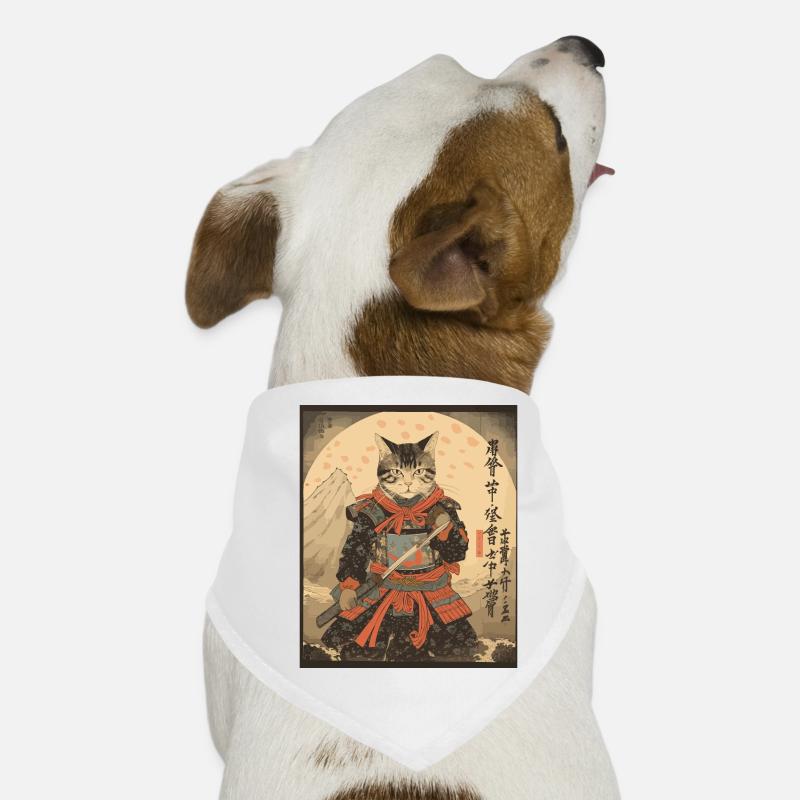 Épée de samouraï Ninja Cat | Meow Warrior Bandana pour chien