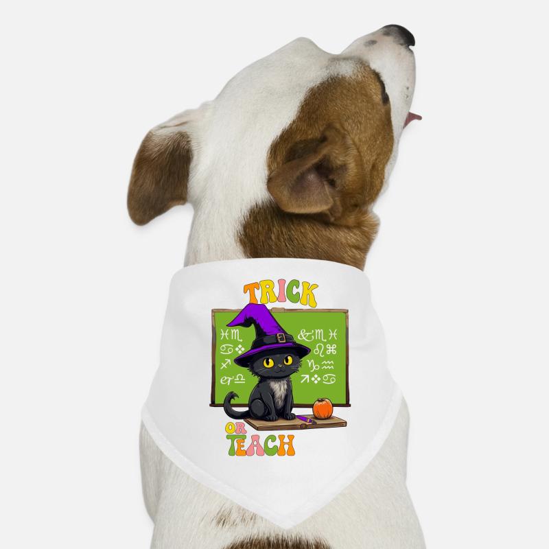 Halloween Cat Teacher School Teaching Student Dog Bandana