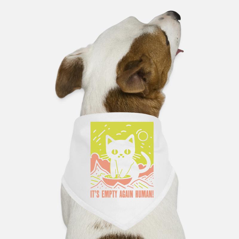 Bol de nourriture vide pour chats Bandana pour chien