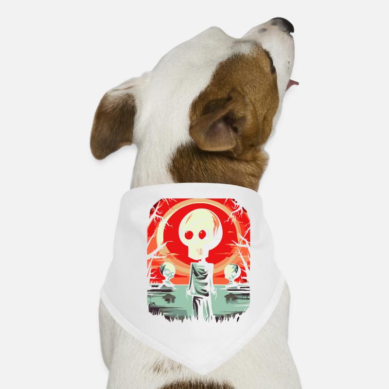 Crâne de zombie des marais mignon Bandana pour chien