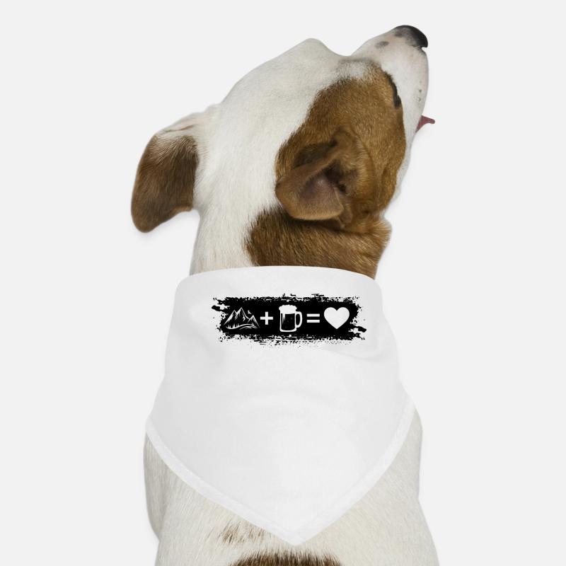Grunge Rectangle - Coeur - Bière - Montagne - Bandana pour chien