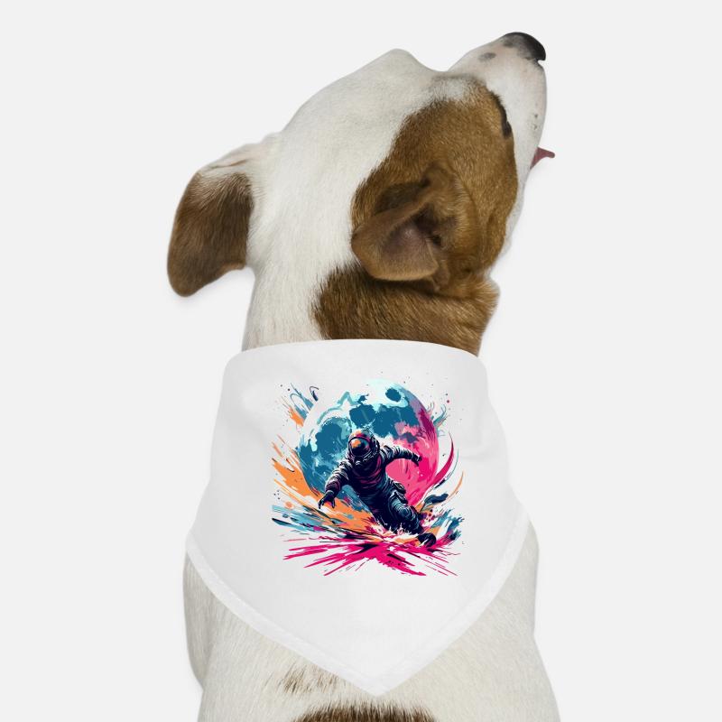 Astronaute Coloré Lune Runner Astro Run Bandana pour chien
