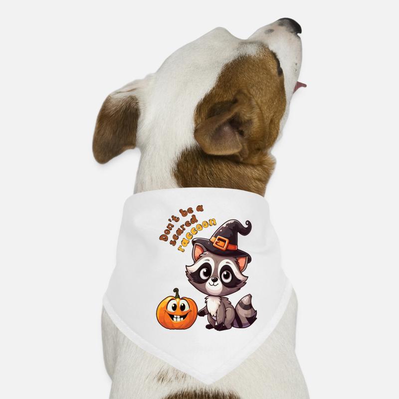 Halloween Raton laveur effrayé Bandana pour chien