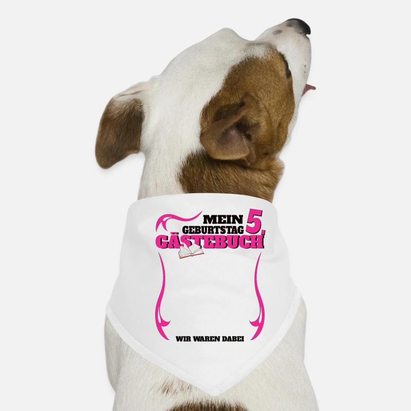 5. Geburtstag Mädchen & Junge Gästebuch Hunde-Bandana
