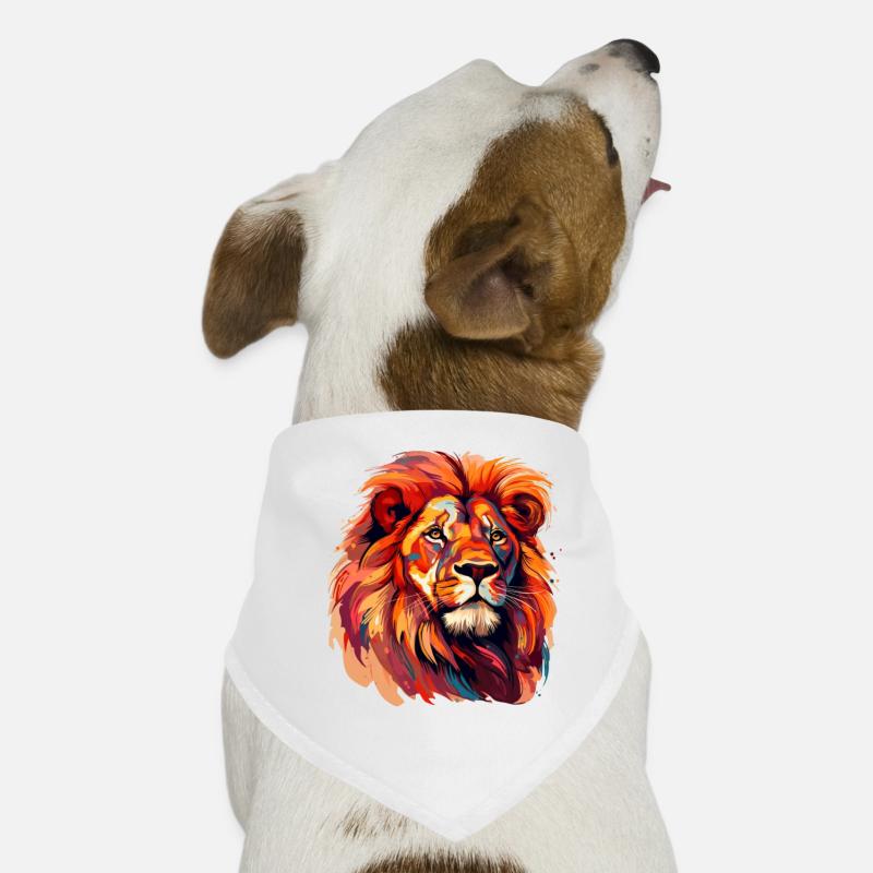 Painted Lion Dog Bandana