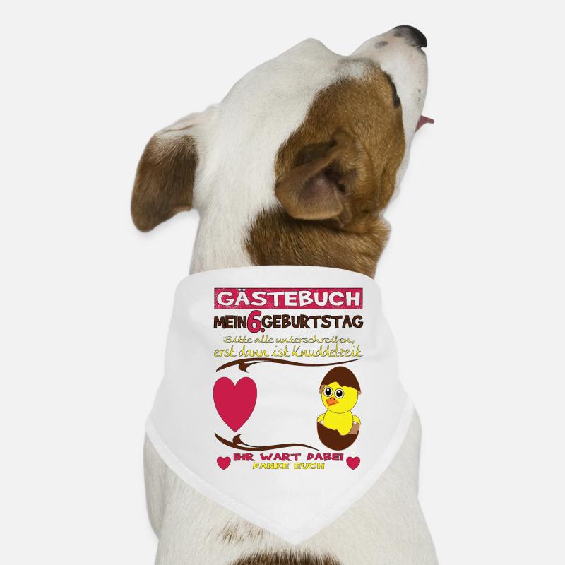 6. Geburtstag Junge & Mädchen Gästebuch Hunde-Bandana