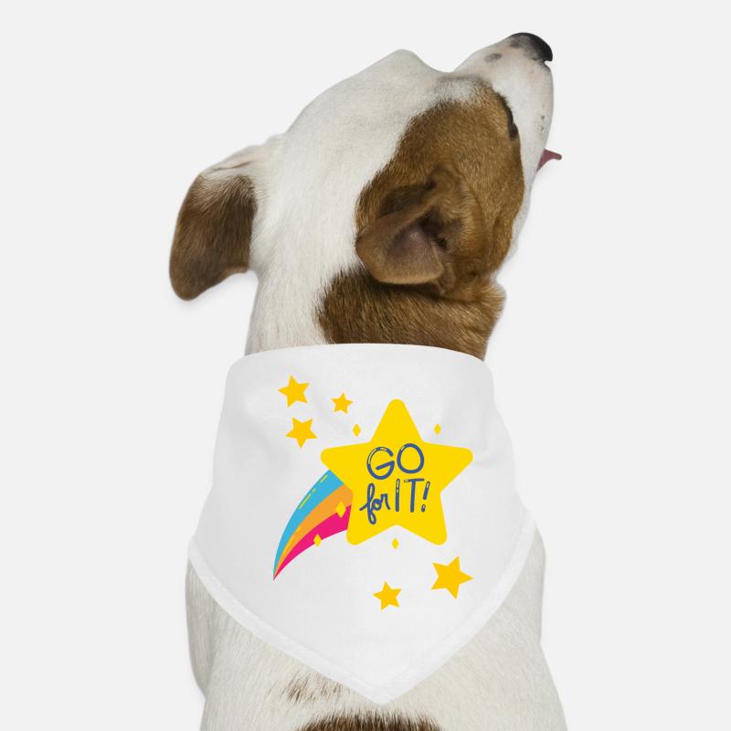 GO for it / Motivation for more courage / Gift idea Dog Bandana