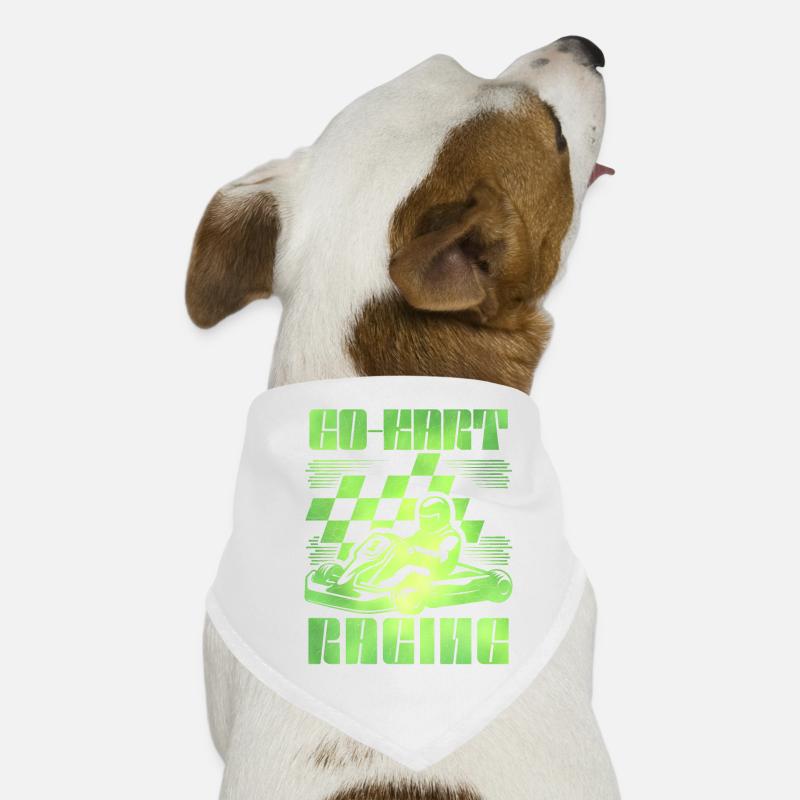 Karting, course, course de karting, pilotes de karting Bandana pour chien