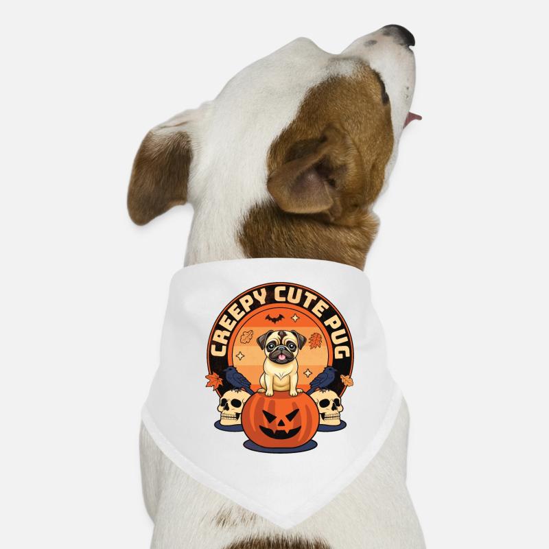 Carlin mignon effrayant - Halloween canine étrange Bandana pour chien
