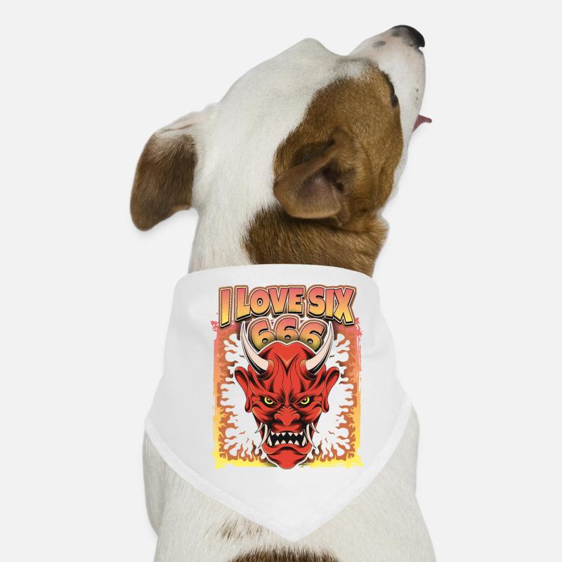Teufel-Devil, Satan Spruch 666 Hunde-Bandana