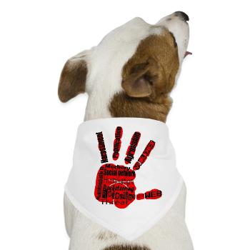 Gegen Belästigung - Hunde-Bandana - Weiß - Vorne