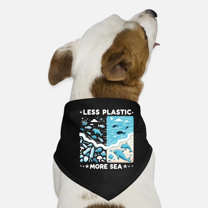 Less Plastic More Sea Environment Environmentalists Dog Bandana