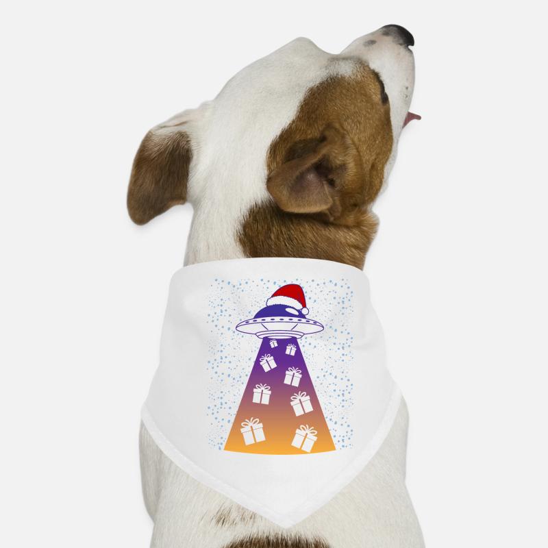 Ufo Santa Hat Gift Beam New Dog Bandana