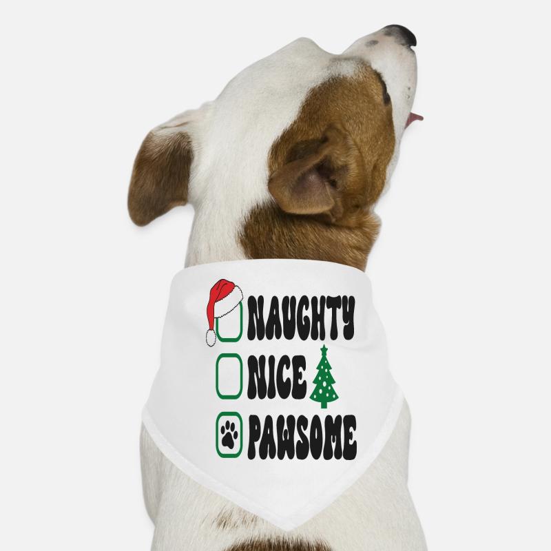 Naughty Nice Pawsome Hunde-Bandana